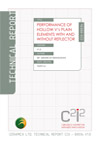 Performance of Hollow vs Plain elements, with and without reflector