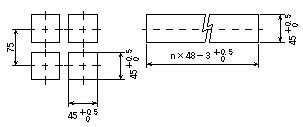 switchboard cutout 45 x 45 mm