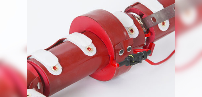 Silicone foam insulated pipe heaters