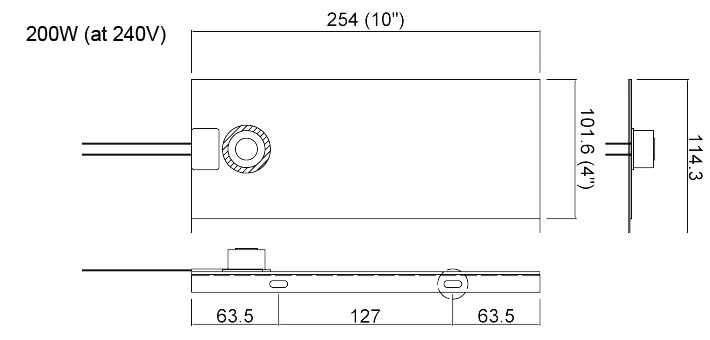 Silicone enclosure heater assembly on plate size 114 x 254 mm