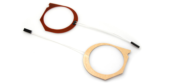 Kapton heaters with self-adhesive foil on the rear side