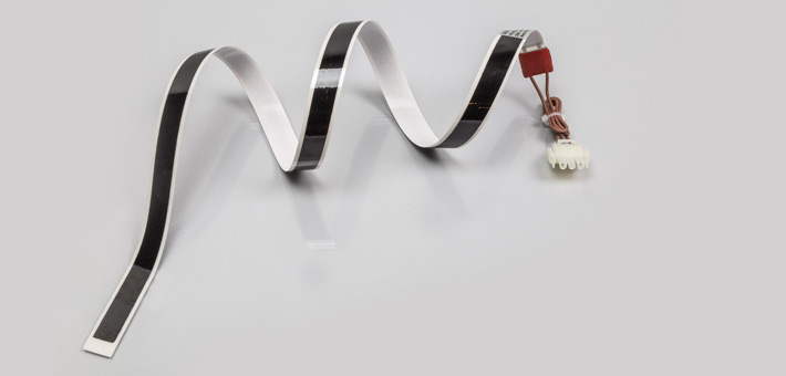 Flexible Polyester strip heater used as pipe heater 