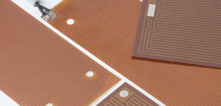 Rectangular Kapton heaters with self-adhesive foil