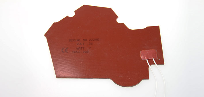 Silicone heaters with PTFE-leads