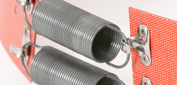 Silicone heater with springs