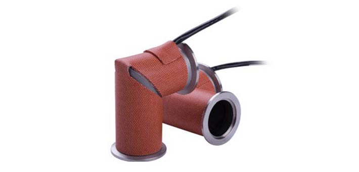Different preformed silicone heaters for tubes, with silicone straps and plugs to connect some heaters