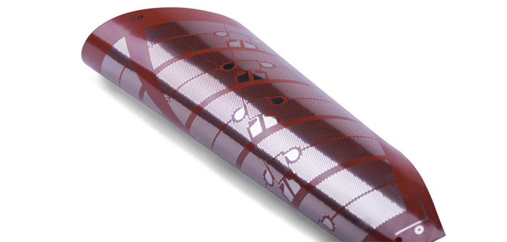 Semi-finished silicone heater with etched foil