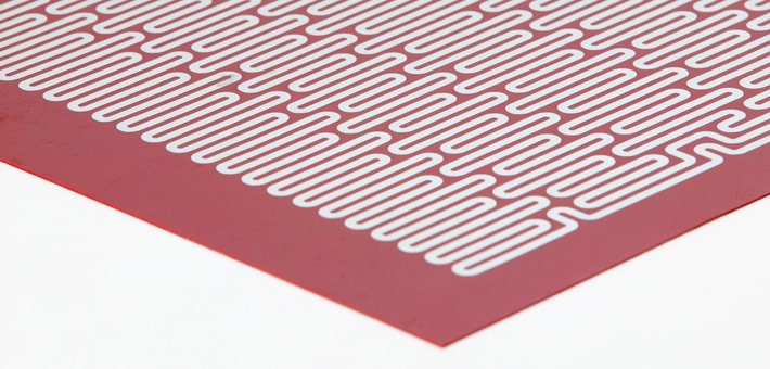 Detail etched foil (semi-finished silicone heater)