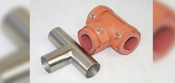 T-piece with suitable silicone foam insulation