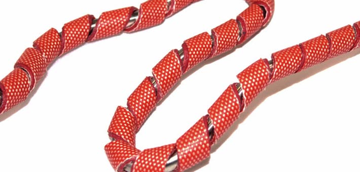 Stretchable silicone spiral heater